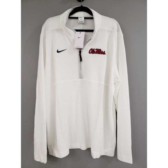 NEW 3XL XXXL Nike University of Mississippi Ole Miss Quarter Zip Pullover Shirt